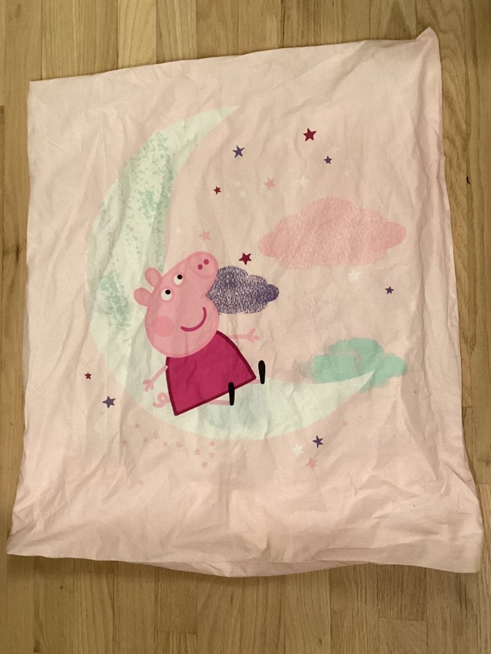 Peppa Pig + George "Sweet Dreams" Reversible Toddler Pillowcase Stars Moon